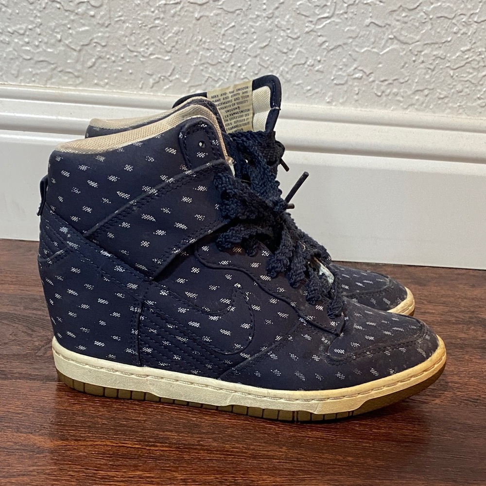 Nike Navy Wedge Sneakers
